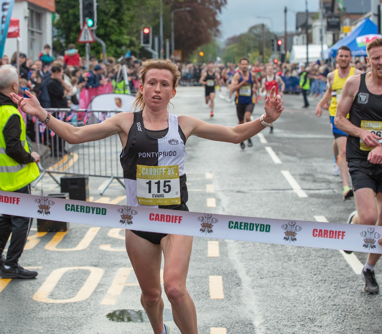 Clara Evans taking the win